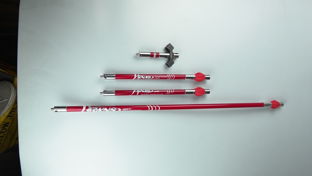 WNS SAT STABILIZER SET 28", 10", 4" AND 45 DEG. RED