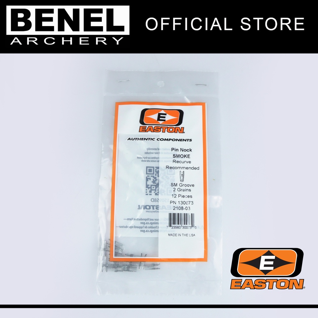EASTON X10 PIN NOCK SMALL GROOVE SMOKE
